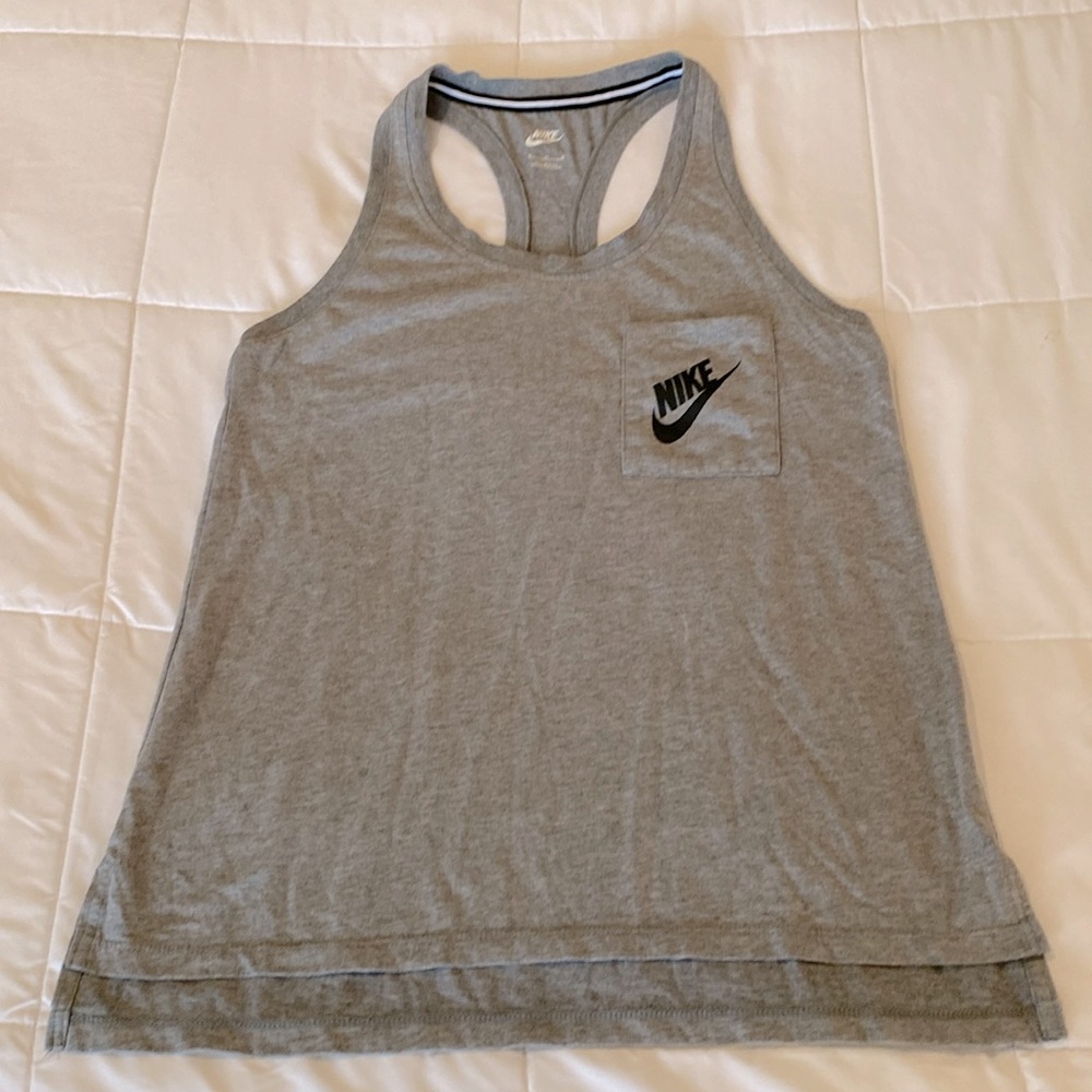 Nike racer back tank. Gray. Size medium.